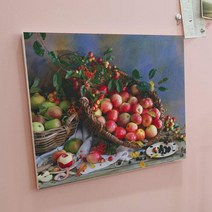 캔버스액자53x45.5/그림같은과일정물화, 1.그린