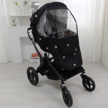 맘노코 프리미엄 유아차 유모차 자수 사계절 방풍커버 스페셜에디션, 쿼카 블랙 자수 방풍커버