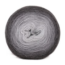 마마니트 앙고라골드 옴브레 그라데이션 뜨개실, 7267 그레이바틱, 825m