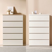 [소티디자인] 디프2 속깊은 5단 서랍장 800 - 2color, 색상:아이보리