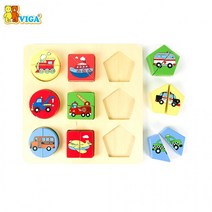 (V59586) 비가(VIGA) h31 교통 도형맞추기, 단품, 상세페이지 참조