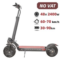 전기스쿠터 전동 미니전기차 배달 출퇴근 11 인치 전기 스쿠터 오프로드 타이어 2400w 듀얼 엔진 모터 구동 방수 고속 성인 접이식 전자, 48v10ah