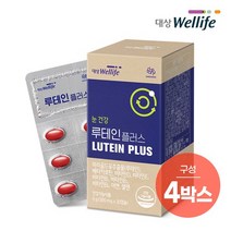 대상웰라이프 루테인 플러스 9g (300mg x30캡슐) 4박스 /눈건강/미네랄