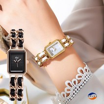 슈럭스 [국내 당일출고] Quartz watch 고급 여성 가죽 체인메탈 팔찌시계 S005WC+ 선물포장