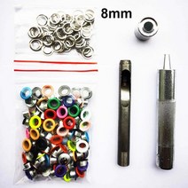 아일렛 펀치 여러 빛깔의 및 구멍 다이 도구 세트 가죽 공예 의류 신발 벨트 가방 의류, et 8mm mix14 도구, ET 8mm mix14  tool