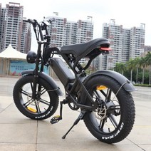 창고 하이브리드 미니 전기 자전거, 500W, 검은색