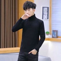 남성 겨울 스웨터 남성 터틀넥 풀오버 니트 아우터 레깅스 솔리드 코디