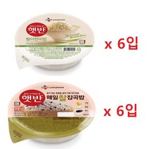 CJ햇반 모음 210g 2종 x 6입씩 (발아현미밥 매일찰잡곡밥), 12개