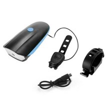 자전거 전조등 후미등 라이트 USB 충전식 자전거 프론트 램프 사이클링 손전등 랜턴 산악 헤드 라이트 MTB, 1개