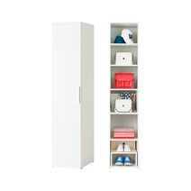 한샘 샘베딩 베이직 옷장 40cm(높이194cm) 선반형 4종, A형 : 화이트도어+화이트몸통(A)