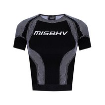 MISBHV 미스비헤이브 여성 로고 스포츠 액티브 반팔 티셔츠 블랙 3021W504 0
