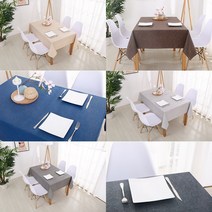 똑소녀 예쁜 감성 린넨 방수 식탁보 파티 캠핑 테이블보, 130x170, 브라운