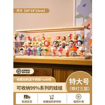 마징가케이스 마징가 아크릴 피규어 전시장 인형 보관함 정글 캐슬 블라인드 버블 매트 아크릴 투명한 먼지 커버, 밀폐 방진 특대형 3단 라이트 박스(601823c