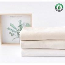 디엠텍스타일 대폭 오가닉 양면 다이마루 원단 마인드 무지, 내츄럴아이보리