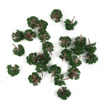 모형 제작 재료 25pcs 플라스틱 모형 나무 숲 녹지 식물 Z 계기 건물 공원 정원 소형 조경 Wargame 공급, 한개옵션0