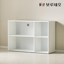 보루네오 뮤센 1200 2단 오픈 거실장 슬림, 화이트 MS52