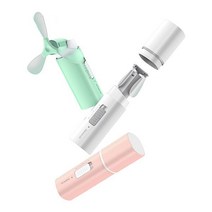 휴대용 미니 핸디 선풍기 슬림 팬시 탁상 보조 배터리 겸용 미끄럼 방지 자동 정지 안전, [Select] 핑크