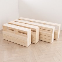 심플먼트 포인 삼나무 원목 저상형 매트리스 침대 깔판, 수납 헤드, 킹(1590)
