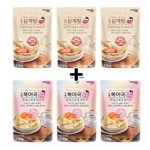 더독 삼계탕 삼계죽 오리탕 오리죽 북어국 6개 골라담기 반려동물 보양식 영양식, 삼계탕3+북어국3