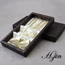 기타 바보사랑[에이치진]H.jin 효 티타늄 수저세트 2인용 (A스타일)