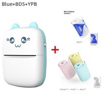 라벨 프린터 핸드 미니 무선 로고 휴대용 무선 블루투스 라벨 포켓 열 사진 태그 가격 스티커 빠른 인쇄 가정용 사무실인쇄 마킹기 소형 문신 간편인쇄, blue-bds-ypb