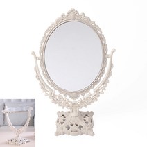 YOLOMAM 타원형 회전 탁상거울 화장대용 거울 클래식 거울