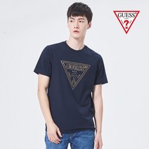 게스본사 골드 2중라인 PVC 삼각로고 반팔티 NL2K0543 492526