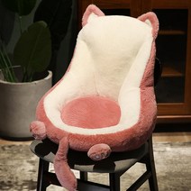 미단(고양이) 캐릭터 극세사 등받이 쿠션 의자/방석 1인용 미니소파