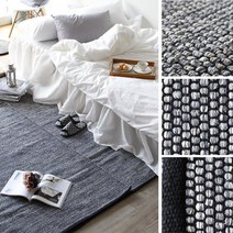 먼지 최소화 수제 순면 쟈가드 사각러그 식탁카페트 아기방인테리어소품