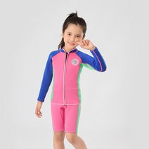 웻슈트 서핑 잠수복 스킨스쿠버 슈트네오프렌 쇼티 잠수복 2MM 용 서핑 스쿠버 다이빙 긴 소매 두꺼운 수, 02 Pink-Blue_05 XXL