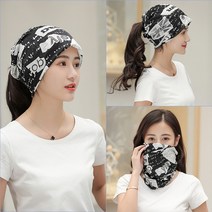 여름 꽃무늬 터번 비니스카프