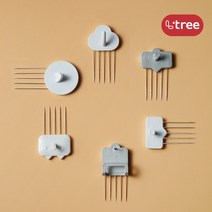 엘트리 똑또기핀 벽지핀 후크핀 벽걸이후크, 상세설명 참조, 구름 5입