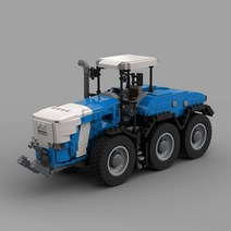 소형트렉터 Moc83784 Finter 3 축 6 휠 트랙터 장난감 모델 스플라이싱 빌딩 블록 벽돌 어린이용 선물 774pcs, 6.하늘색  building block