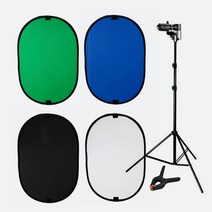 유튜브장비 크로마키천 원터치 배경거치대 개인방송준비 대형 스튜디오스크린 1.5M x 2.1M, 6)클램프