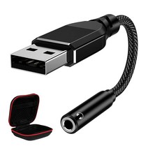 USB3.5mm 잭 오디오 어댑터 APETOO 외부 스테레오 사운드 카드 USBAux 잭 어댑터 Aux 동글 케이블 코드 헤드셋 이어폰 맥 컴퓨터 PC 노트북 데스크탑 윈도우 P