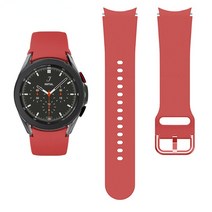 스마트밴드왕 삼성 갤럭시 워치 5/4 용 20mm 실리콘 스트랩 40mm 44mm 스마트 팔찌 손목 밴드 벨트 5 프로 45mm/4 클래식 46 42mm, 05 Official red