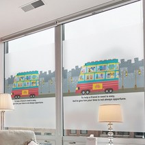 불투명시트지_행복한 스쿨버스_R01_R90xH90cm, 상세페이지 참조