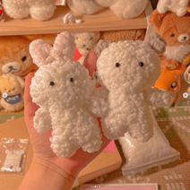 만들기키트 인형 걱정인형 취미 집콕취미 DIY 키트 귀여운 동영상 취미 애착인형 학교수업, (선물포장)토끼세트