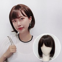 모위드 패션용 항암가발 여자가발 단발머리 고급인조모 moc100, 1개, 애쉬카키브라운