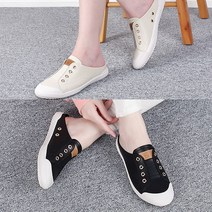 벨루치슈즈 여성 천연가죽 2.5cm 끈없는 스니커즈 슬립온 블로퍼 슬리퍼