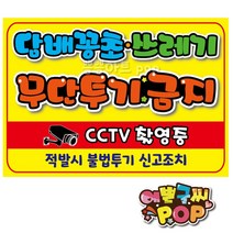 pop 예쁜글씨_ 쓰레기무단투기금지 쓰레기불법투기경고문 cctv촬영중 경고안내문구 쓰레기투기불법 경고pop, A3 (42cm x 29cm), 1번 가로형 (노랑)