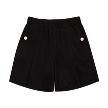 [ 빈1] BX22PT03BK 블랙 요루지 주름 4부 팬츠