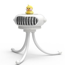 RichMagic USB 야외 캠핑 탁상형 문어발 선풍기, 흰색
