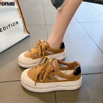DFMEI 펀칭 샌들 여 여름 보드화 못난이 머리 캐주얼 스니커즈
