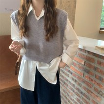 여성 롱 니트 조끼 베이직 컬러 노버튼 포켓 베스트 여성 롱 니트 조끼 베이직 컬러 포켓 노버튼 인박카149
