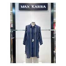 [막스카라] 하프 스트라이프 블라우스 M12QWB300MEA1