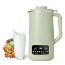 Longzhuo 너트 밀크 메이커 머신 591.5ml(20온스) 자동 세척 두유 메이커 8가지 모드와 10개의 잎 블레이드 홈메이드 아몬드 귀리 콩 등 곡물 아몬드 우유, Green