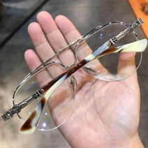 레트로안경태 자개 복고풍 은태 검정안경태