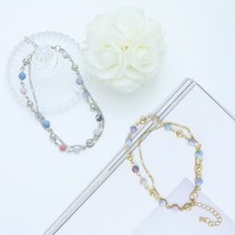 미다미 밀키스톤볼2줄 팔찌/발찌 [1+1] [BA010]