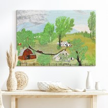 더 아트 컴퍼니 그랜마 모지스 따뜻 힐링 명화그림 액자 행복 그림 아이방 카페 홈데코 거실 사무실 매장 인테리어 50종 1-25, 24. GM-봄